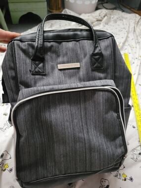 Bananafish Midi Back Pack Diaper Bag Dark Gray Storage Pre Owned